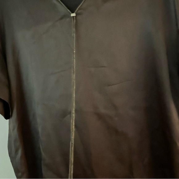 Lafayette 148 Caprice Silk Charmeuse Blouse with Chain Detail - Picture 4 of 8